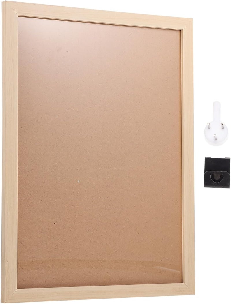 A3 Wooden Photo Frame Simple Style Painting Frame Desktop and Wall-mount Picture Holder Natural Wood Color for Household Display - Image 1