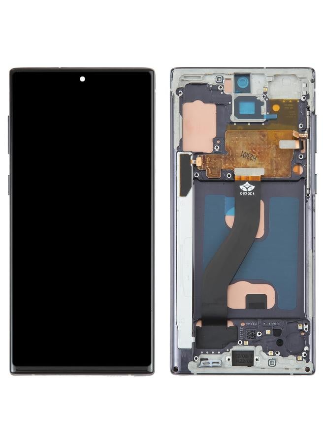Replacement TFT Material LCD Screen for Samsung Galaxy Note10 Digitizer Full Assembly With Frame/Handwriting, Not Supporting Fingerprint Identification Black - Image 2