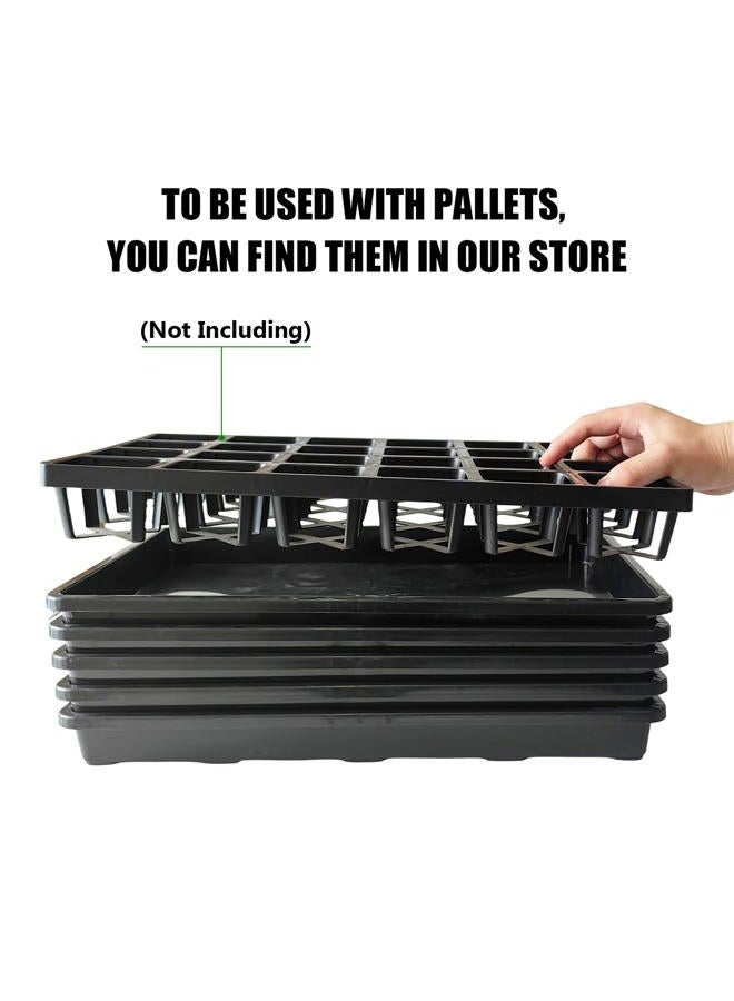 RooTrimmer 5 Pack Nursery Potting Tray, Carrying and Holding Plant Tray for Seeds Starting Pot, Collecting Drainage Water(Black) - Image 5