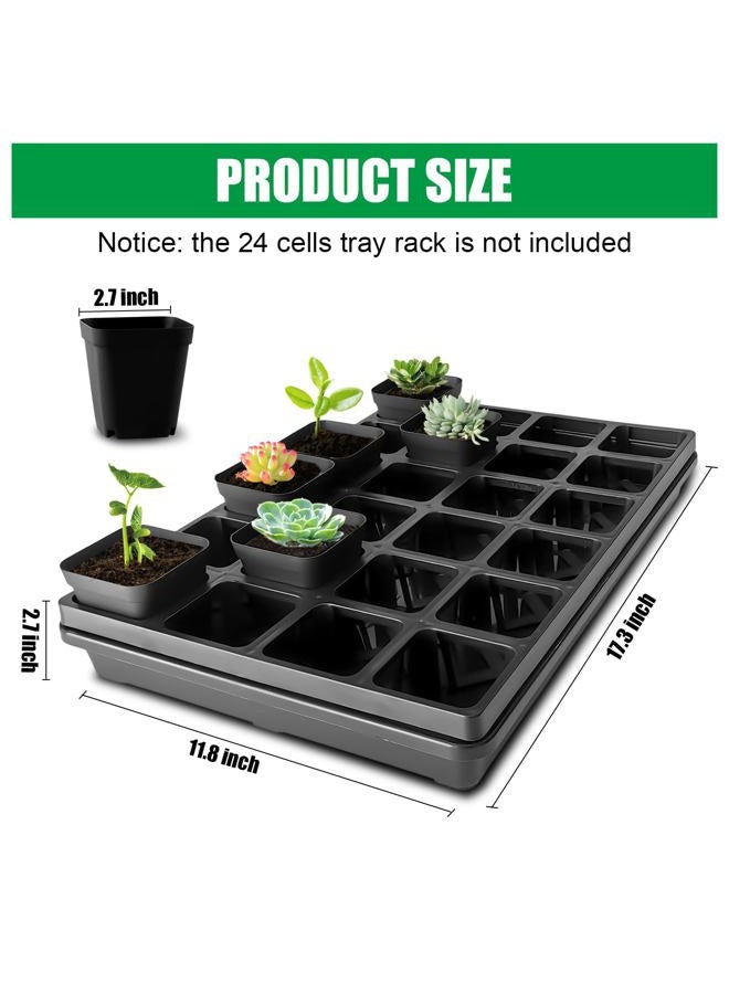 RooTrimmer 5 Pack Nursery Potting Tray, Carrying and Holding Plant Tray for Seeds Starting Pot, Collecting Drainage Water(Black) - Image 4