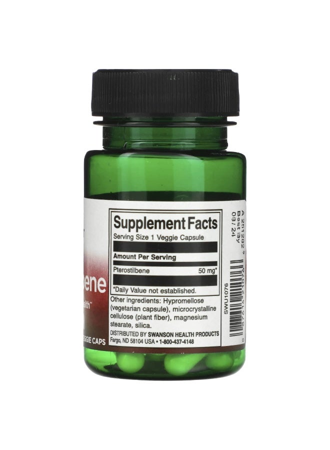 Swanson, Pterostilbene, 50 mg , 30 Veggie Caps (Packaging may vary) - Image 2