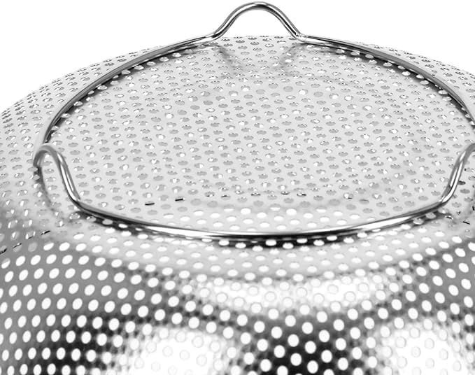 Kresal Stainless Steel Colander with Handle and Legs Large Metal Strainer for Pasta Spaghetti Berry Veggies Fruits Noodles Salads Kitchen Food Mesh Colander Dishwasher Safe - Image 3