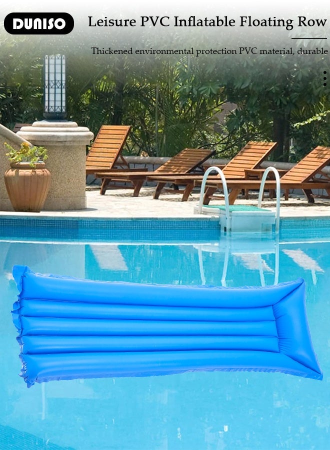 DUNISO Swimming Floating Row PVC Swimming Floating Bed Swimming Pool Float Bed Water Floating Bed Water Lounging Bed Swimming Pool Lounge Bed for Adults for Sunlight Bathing,Blue  - Image 5