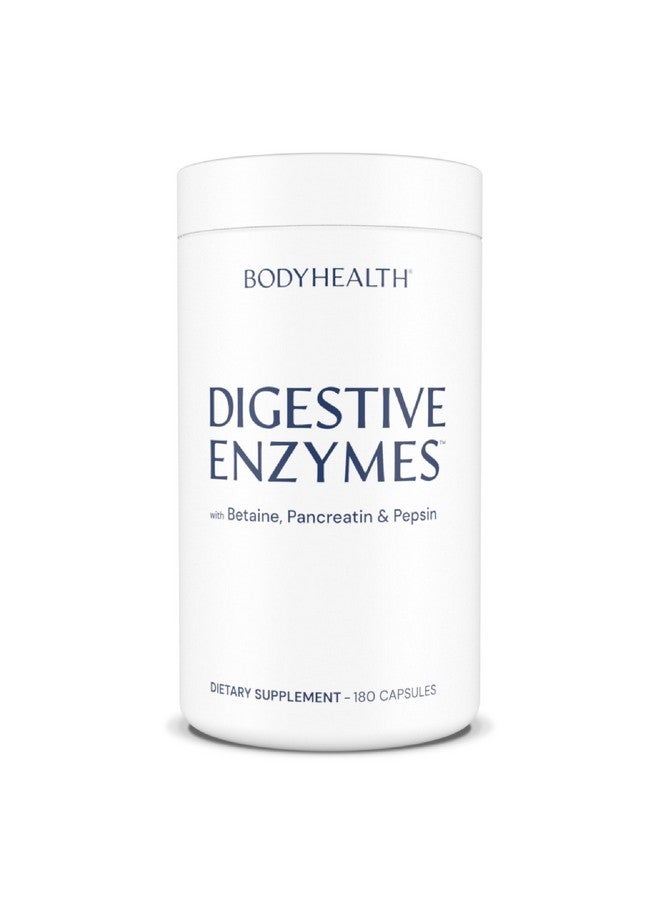 BodyHealth Digestive Enzymes Full Spectrum Digestive Support (180 caps), Betaine, Pepsin, Pancreatin BPP Loaded with Enzymes and Probiotics, Relief for Stomach Bloating, Heartburn, Gas, Constipation - Image 1