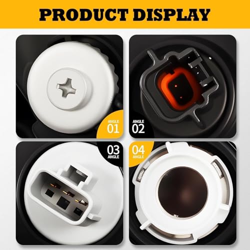 Jecoupoon Halogen Headlight Compatible with Xterra 2005-2015 W/O Bulb Headlamp Black Housing Driver & Passenger Side White Corner Clear Lens 26060EA025 26010EA025 - Image 3