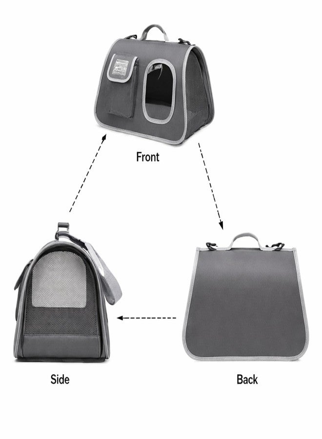 Mom's Aura Cat Backpack Carrier, Breathable Cat Carrier Pet Backpack for Kitty Small Dog Up to 15Lbs, Transparent & Foldable Pet Carrier for Travel Hiking (Grey) - Image 5