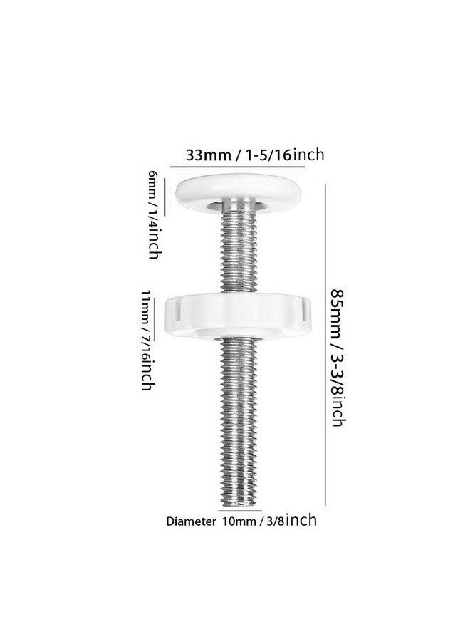 Calidaka M10 Baby Gate Adapter4 Pack Baby Gate Threaded Spindle Rod Replacement Hardware Parts Kit For Pets Gatestair Railing Safety Gatemounting Accessories Screws Rods Adapter Bolts  - Image 3