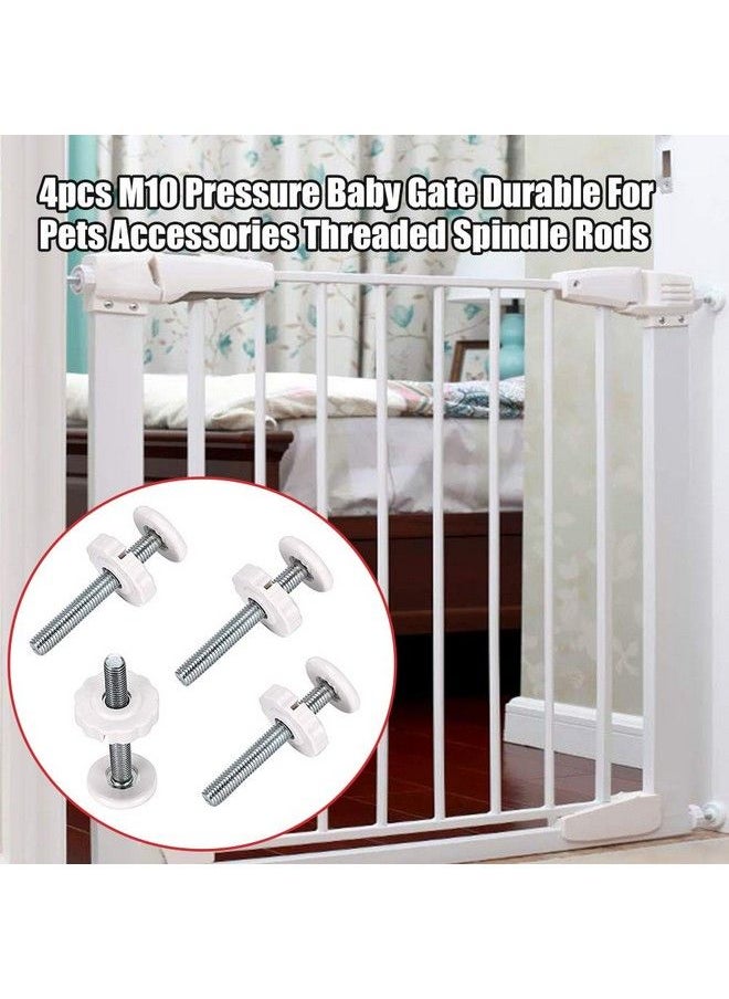 Calidaka M10 Baby Gate Adapter4 Pack Baby Gate Threaded Spindle Rod Replacement Hardware Parts Kit For Pets Gatestair Railing Safety Gatemounting Accessories Screws Rods Adapter Bolts  - Image 5