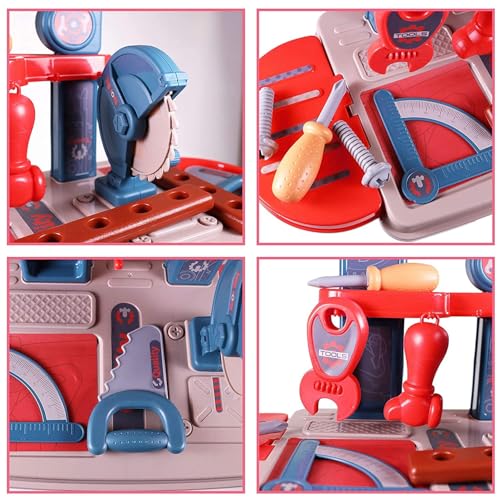 TOYIQ Construction Tools Kit Toys for Kids Set of 17 Pieces Portable Tool Toy with Accessories Briefcase Boys Girls Engineer Toolbox kit Kids, Workshop Toll Box, Best Gift Toddlers Baby Children - Image 5
