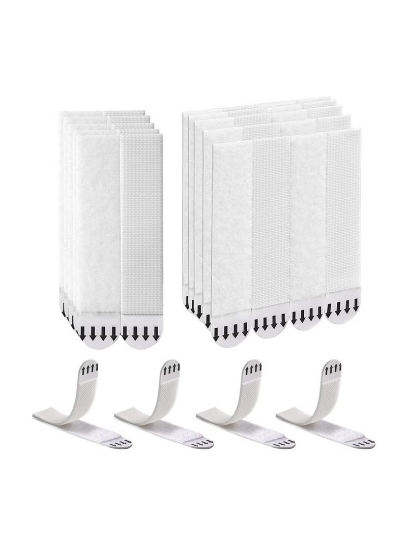Generic 24 Pairs (48 Strips) Picture Hanging Strips, Heavy Duty Sticky Picture Hangers for Walls, Hanging Pictures Without Nail, Damage Free Refill Adhesive Poster Strips, Frame Mounting Strips (White)  - Image 1