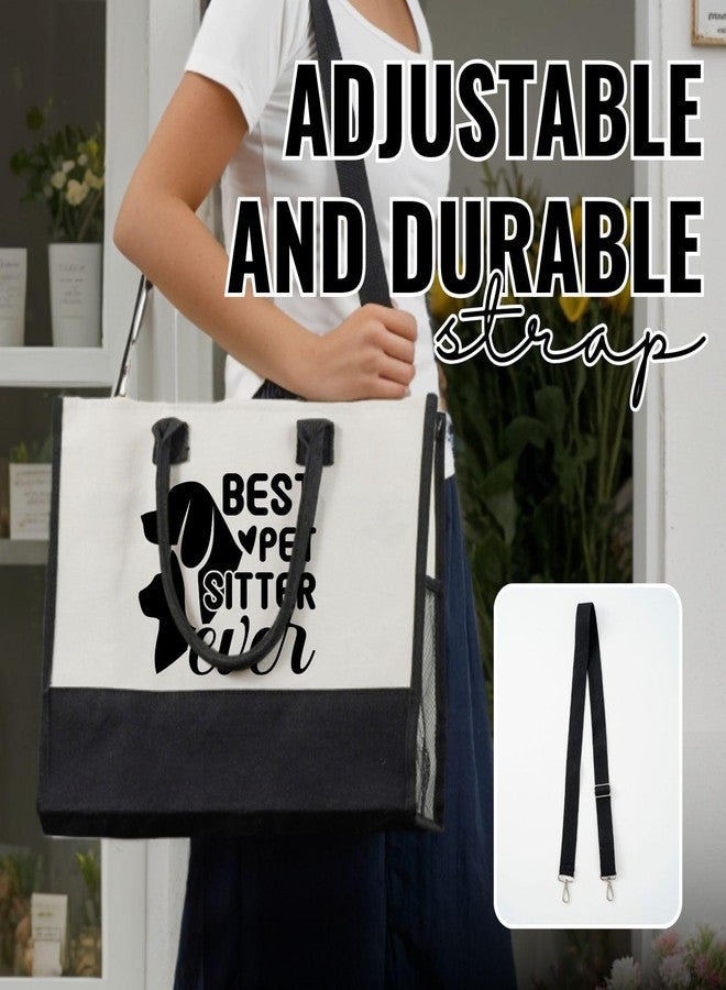 InnoBeta Pet Sitter Gifts, Dog Sitter Thank You Gifts, Canvas Tote Bag, Tote with Top Zipper Closure and Shoulder Strap, Best Pet Sitter Ever - Image 3