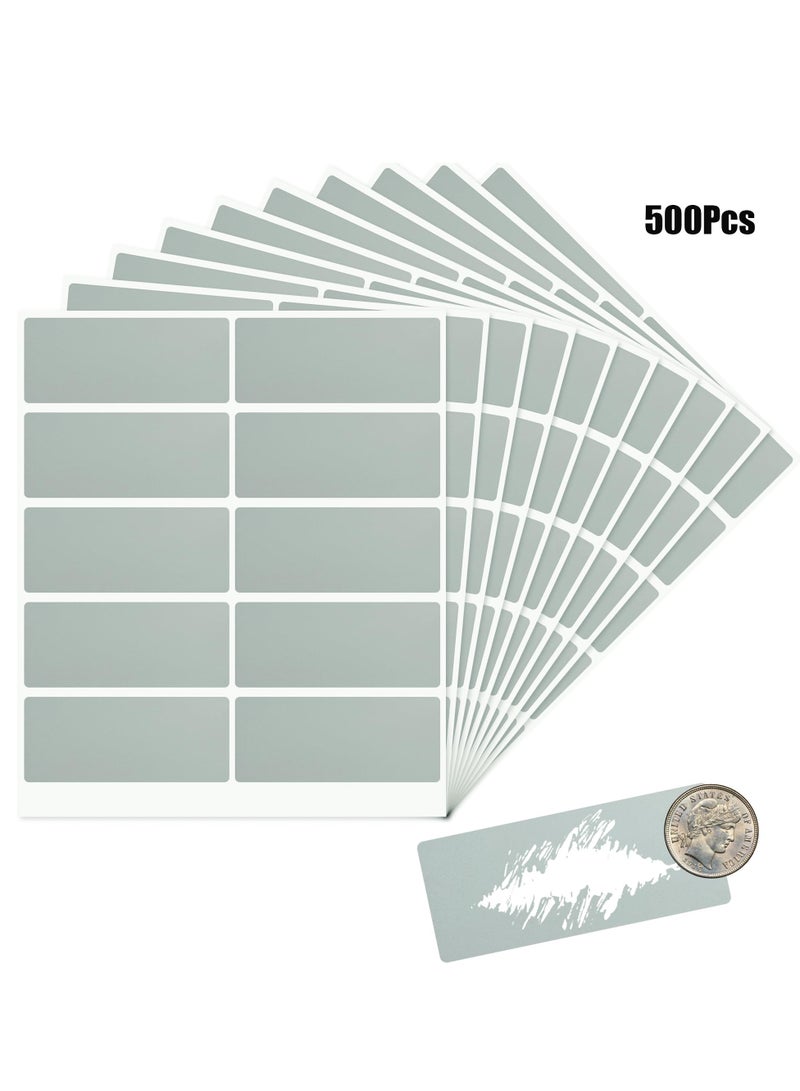 1000PCS (100 Sheets) 2.54cm X 6.5cm Scratch Resistant Stickers - Easy To Tear And Stick, Reveal Guessing Prizes, Reward Plans, Game Activities, Promotional Activities (Gray) - Image 1
