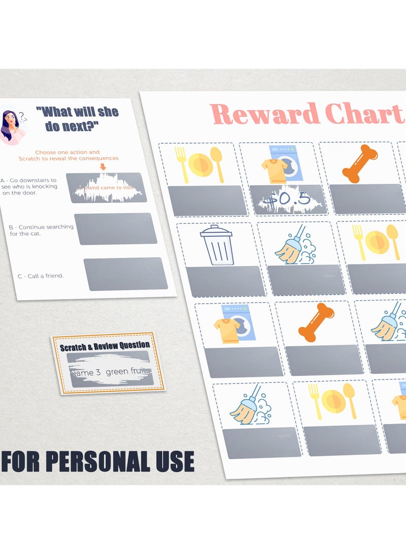 1000PCS (100 Sheets) 2.54cm X 6.5cm Scratch Resistant Stickers - Easy To Tear And Stick, Reveal Guessing Prizes, Reward Plans, Game Activities, Promotional Activities (Gray) - Image 4