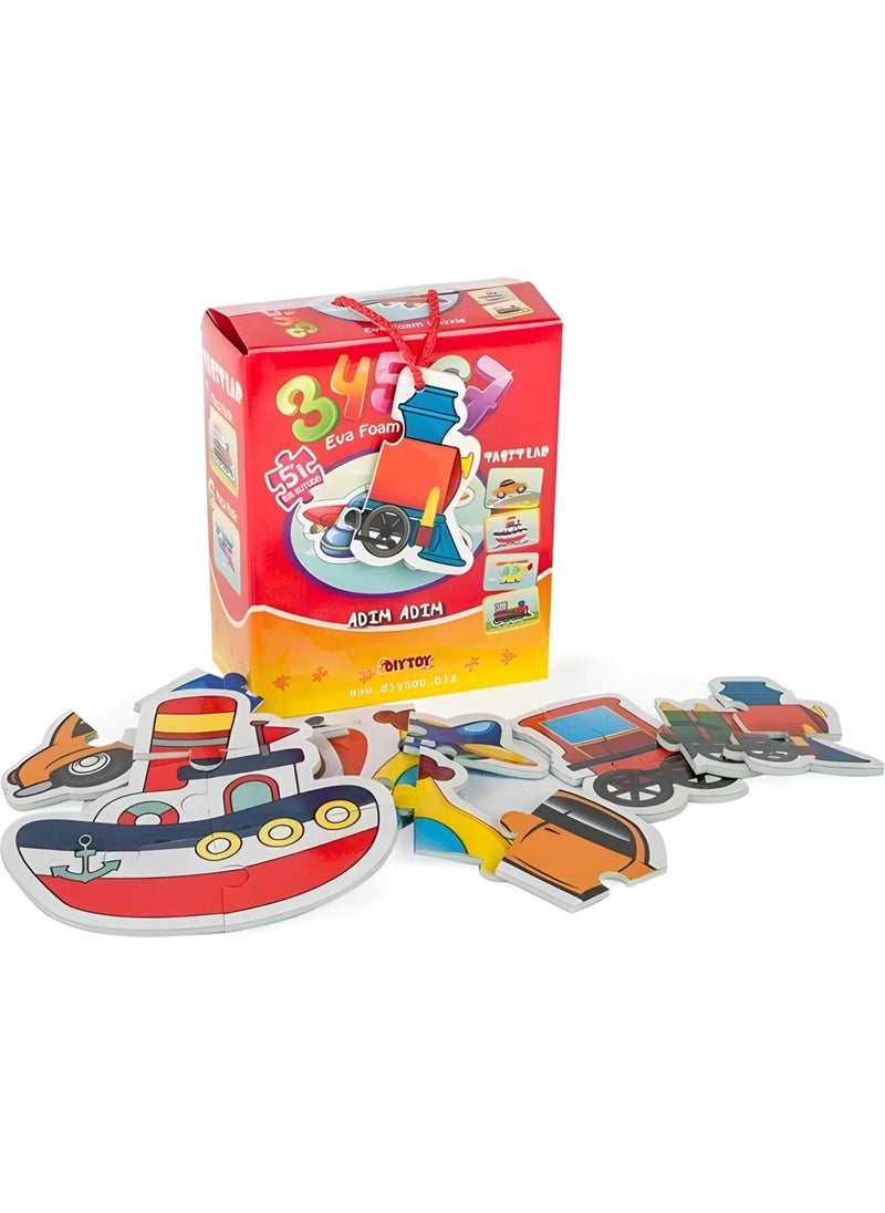 Apexma - Educational Colorful Vehicles Puzzle - Fun Vehicle Recognition Puzzle - Vehicles that Develop Manual Dexterity Puzzle - Image 1