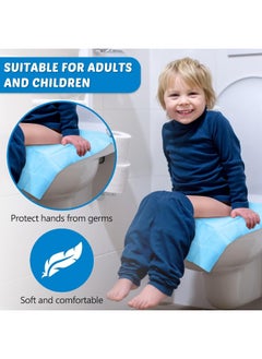 Yahenda 200 Pack Toilet Seat Covers Disposable Extra Large Toilet Seat Cover Waterproof Potty Training Seat Cover Flushable Toddler Toilet Cover Liners Travel Toilet Seats Mats for Kids Adults Public Bathroom  - Image 5