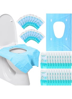 Yahenda 200 Pack Toilet Seat Covers Disposable Extra Large Toilet Seat Cover Waterproof Potty Training Seat Cover Flushable Toddler Toilet Cover Liners Travel Toilet Seats Mats for Kids Adults Public Bathroom  - Image 1