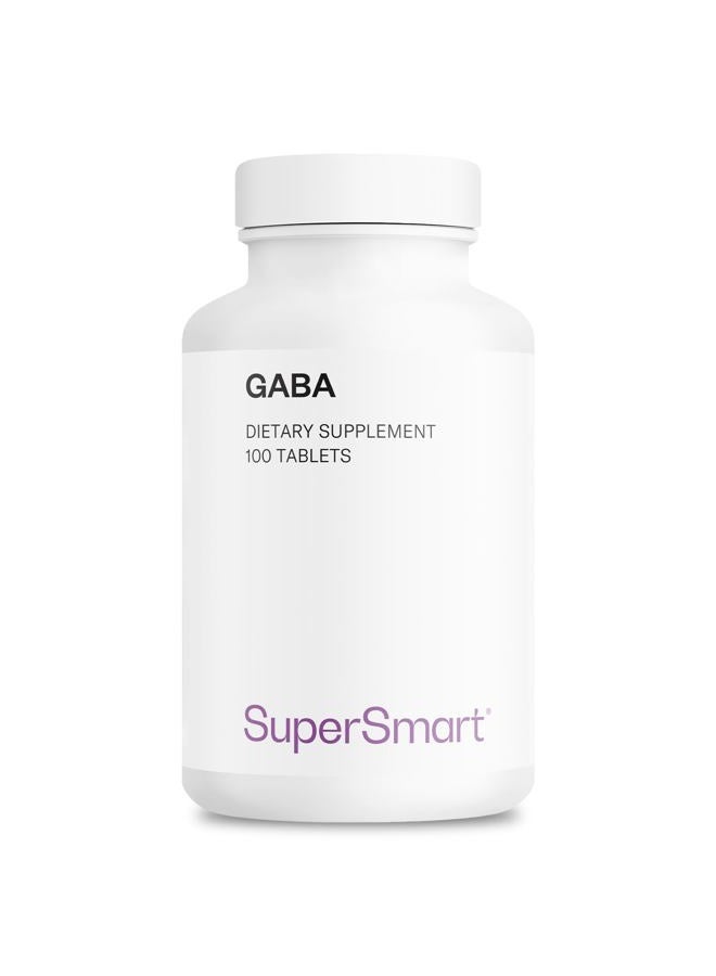 SuperSmart GABA 750 mg Per Day (Gamma-Amino Butyric Acid) - Emotional Wellbeing | Non-GMO & Gluten Free - 100 Tablets - Image 1