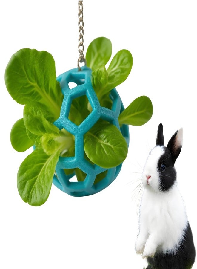 nsgglecher Rabbit Treat Ball, Bunny Enrichment Toy with Stainless Steel Hanger Set, Veggie Feeding Rabbit Ball Toy to Slow Feeder for Bunny, Guinea Pig, Hedgehog, Squirrel, Tortoise - Image 1