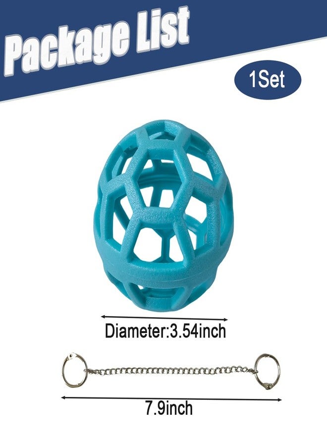 nsgglecher Rabbit Treat Ball, Bunny Enrichment Toy with Stainless Steel Hanger Set, Veggie Feeding Rabbit Ball Toy to Slow Feeder for Bunny, Guinea Pig, Hedgehog, Squirrel, Tortoise - Image 2