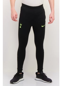 Men Slim Fit Brand Logo Training Sweatpants, Black