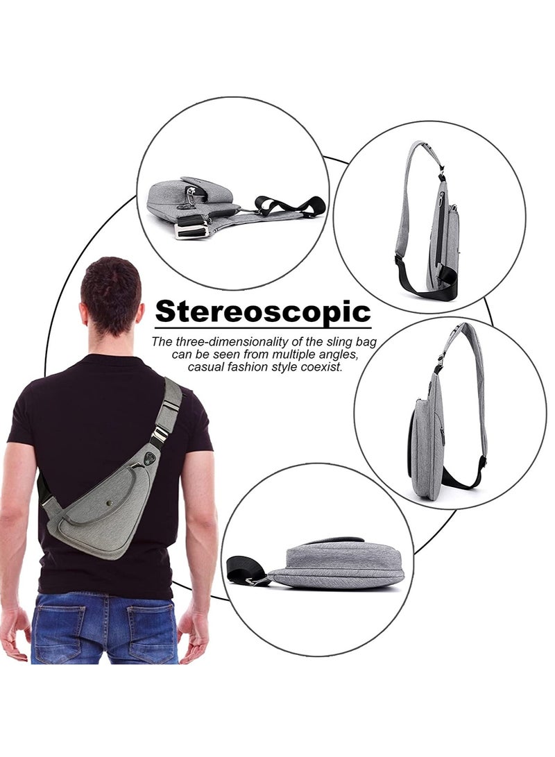 Excefore Sling Backpack Large Capacity Crossbody Sling Bag for Women Men Shoulder Bag for Men Women Mini Crossbody Chest Bag Multipurpose Travel  Cross Body Bag - Image 5