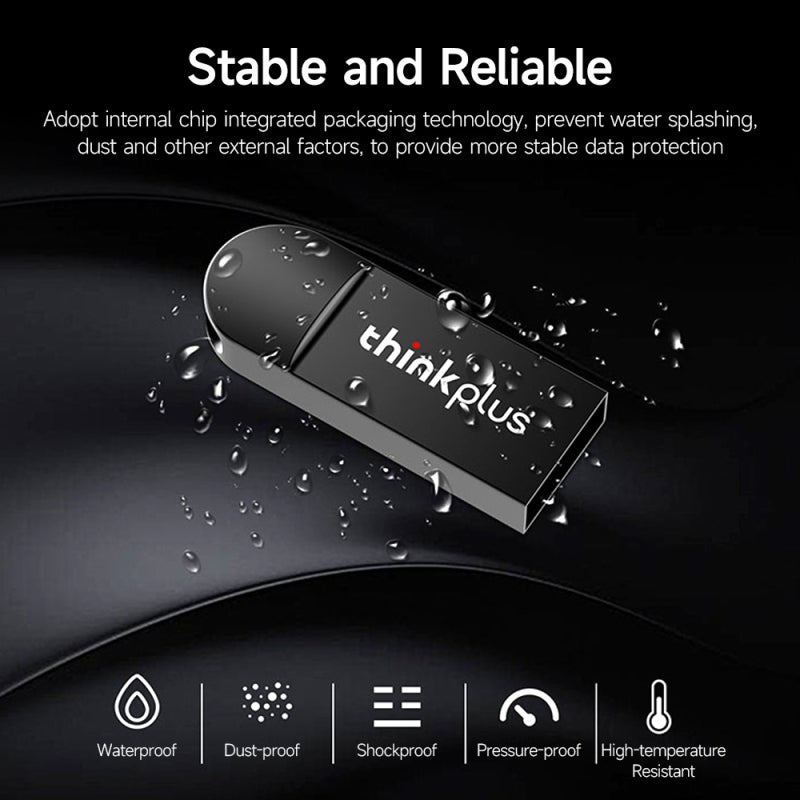 Portable Storage: 16GB High Performance USB Device - Durable Zinc Alloy Shockproof Shell Compact Lightweight Design for Mobile Phones, Tablets, TVs and Speakers - Image 2