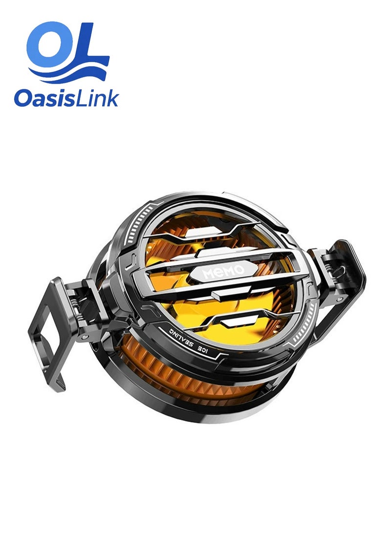 أواسيس لينك مبرد أشباه الموصلات المحمول CX07، شاشة عرض درجة الحرارة في الوقت الحقيقي، مبرد أشباه الموصلات لبطارية دورة اللون متوافق مع الهاتف المحمول/التبديل/الوسادة/الكمبيوتر المحمول، مناسب للألعاب، Vlog في الهواء الطلق