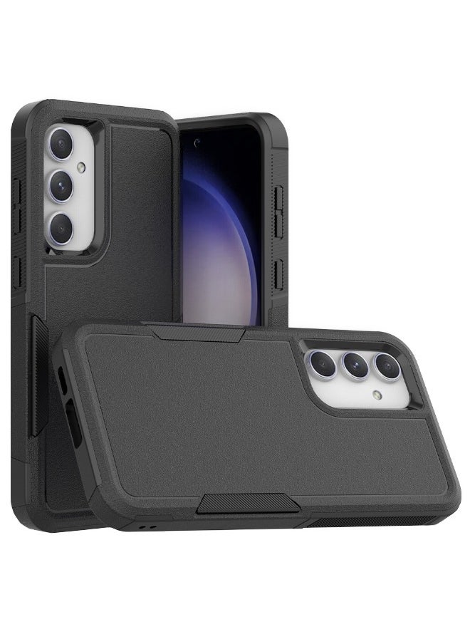 RUGGED SHIELD - Samsung Galaxy S23 FE Case, Dual Layer Protective Heavy Duty Cell Phone Cover, Super Shockproof Drop Proof Protection Case Cover for Samsung Galaxy S23 FE 5G 2023, Black - Image 1