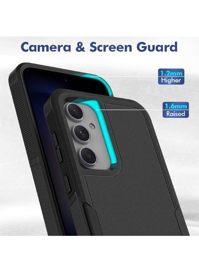 RUGGED SHIELD - Samsung Galaxy S23 FE Case, Dual Layer Protective Heavy Duty Cell Phone Cover, Super Shockproof Drop Proof Protection Case Cover for Samsung Galaxy S23 FE 5G 2023, Black - Image 1