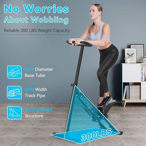 MY HEART MYHEART Foldable Stair Climber for Home Workout | Vertical Climbing Machine & Stepper with Adjustable Pedals & Handrails | for Men & Women | 110kg Load Capacity | Large Non-Slip Pedals (STAIR STEPPER) - Image 5