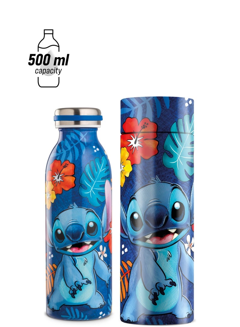 EGAN Water Bottle Stitch ml 500 Blue Color Material is Steel  - Image 1