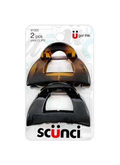 Scunci Scunci Effortless Beauty Clutch Jaw Clips  2Count per Pack  1Pack 