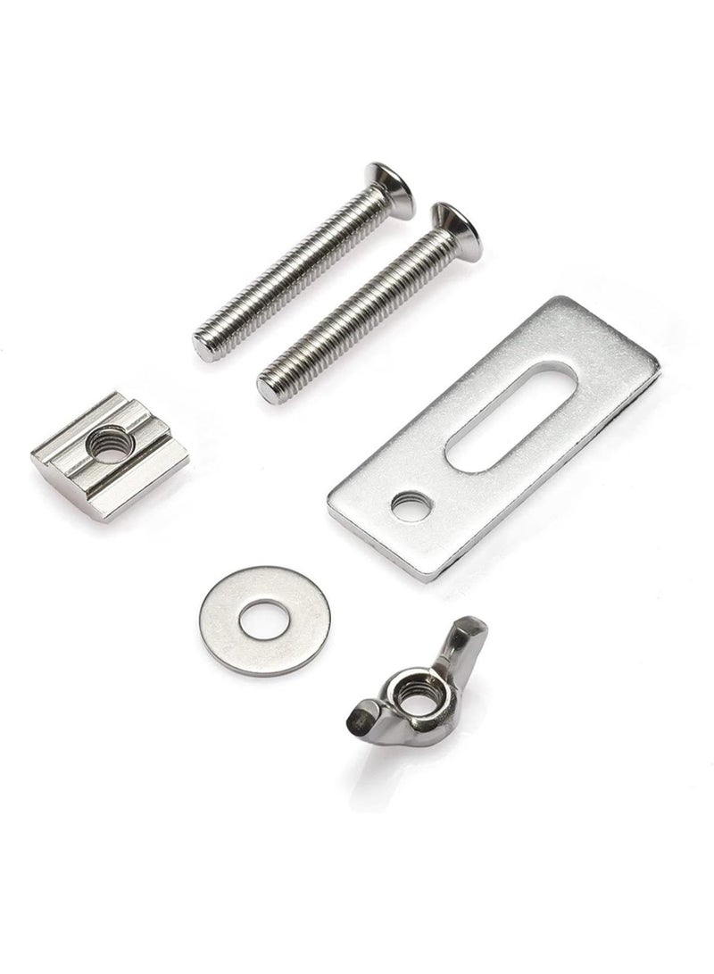 GGOOT Hold Down Clamp, Portable Track Clamps, Drill Press Clamp, T-Track Accessories, Bench Clamps Set, Drill Press Tool, Engraving Machine Clamp, Bench Clamps, Engraving Machine Hardware for Metalworking - Image 5