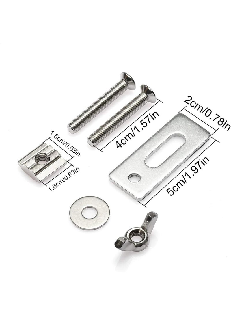 GGOOT Hold Down Clamp, Portable Track Clamps, Drill Press Clamp, T-Track Accessories, Bench Clamps Set, Drill Press Tool, Engraving Machine Clamp, Bench Clamps, Engraving Machine Hardware for Metalworking - Image 2