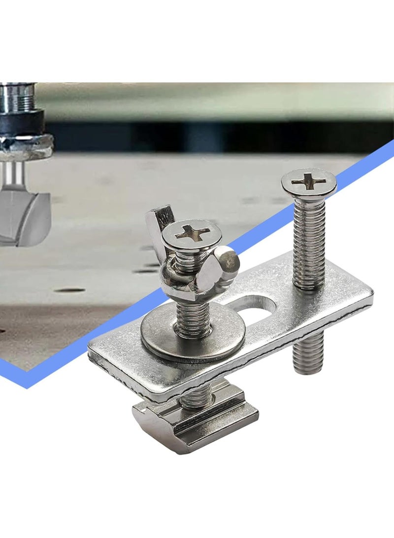 GGOOT Hold Down Clamp, Portable Track Clamps, Drill Press Clamp, T-Track Accessories, Bench Clamps Set, Drill Press Tool, Engraving Machine Clamp, Bench Clamps, Engraving Machine Hardware for Metalworking - Image 3