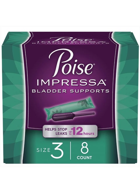 Impressa Incontinence Bladder Support for Women, Bladder Control, Size 3, 8 Count (Packaging May Vary)