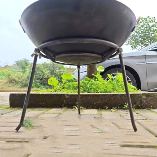 HAORIZISHOP Campfire Tripod,Camping Pans Open Fire Tripod Campfire Camping Backyards Patios Pot Stand Camping Tripod for Cooking - Image 3
