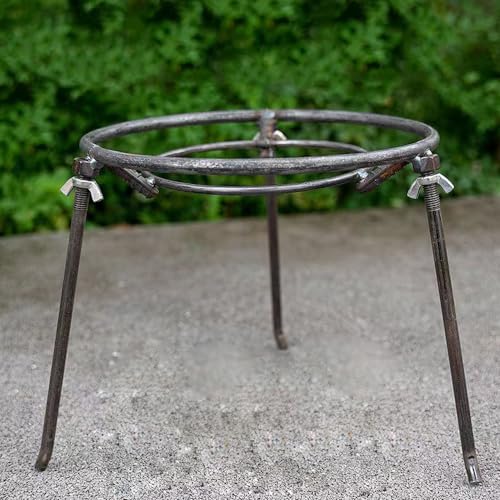 HAORIZISHOP Campfire Tripod,Camping Pans Open Fire Tripod Campfire Camping Backyards Patios Pot Stand Camping Tripod for Cooking - Image 1