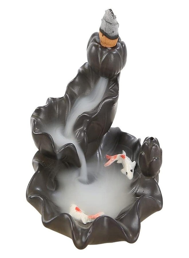 Raitron مبخرة زهرة اللوتس من رايترون سيراميكس، للعلاج العطري، ديكور منزلي - Image 1
