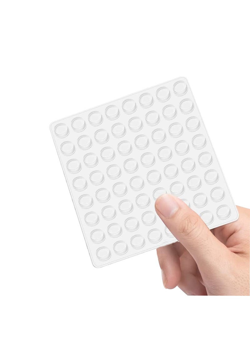 HYDERON Hyderon Round Self Adhesive Silicone Bumper Circular Dots Cabinet Safety Stoppers for Drawer with Mute Buffer Picture Frames Cutting Boards Laptops3x8 mmColorTransparentSet20Pcs  - Image 1