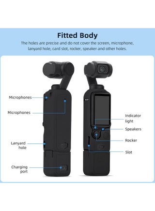 DJI OSMO Pocket 3 Accessory Kit, Silicone Protective Case Cover, Tempered Glass Screen Protector, Lens Protector - view 3