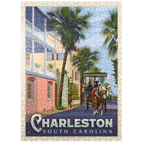 MyPuzzle.com MyPuzzle Charleston SC Street Scene Premium 500 Piece Jigsaw Puzzle for Adults - Image 1