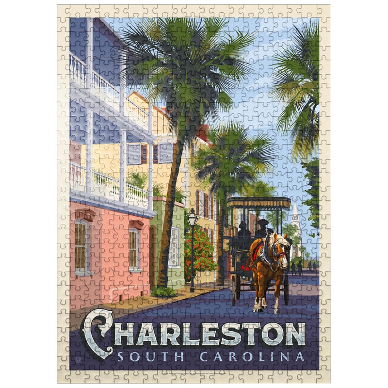MyPuzzle.com MyPuzzle Charleston SC Street Scene Premium 500 Piece Jigsaw Puzzle for Adults - Image 3