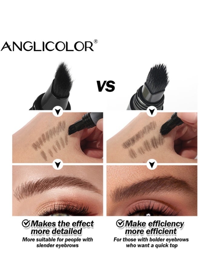 Anglicolor Women's Eyebrow Pencil, Press-Type Fine Brush Eyebrow Pencil, Square Angled Pencil, Easy to Apply, Waterproof and Smudge-Proof, Natural and Realistic Eyebrow Shape With Defined Individual Hairs (#05 espresso) - Image 3