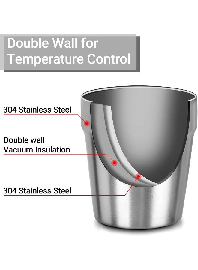 Beasea Mini Stainless Steel Cups, 6 oz Set of 4 Metal Drinking Cups, Stackable 304 Stainless Steel Cups Double Wall Small Metal Insulated Drinking Cups Glasses for Home Restaurant Party Camping - Image 2