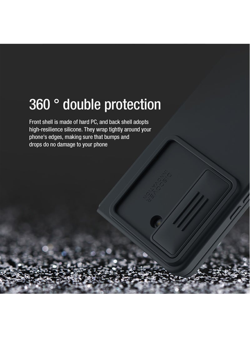 Nillkin Protective Cover Compatible with Samsung Galaxy Z Fold 5 5G CamShield Silky Liquid Silicone Slim Anti-Fingerprint Shockproof with Slide Camera Cover 180° Freely Foldable Phone Case - Image 5