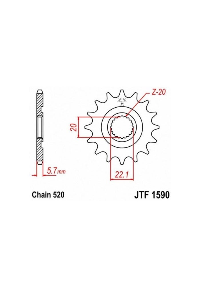JT Sprockets 12T Steel Front Sprocket - Image 2