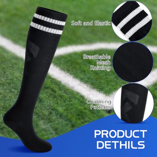 Optifit® Kids Shin Guards Set of 3 EVA Cushioning Shin Guards Shine Guards Sleeve and Knee High Compression Socks Teens Kids Sport Shin Guards Set - Image 4