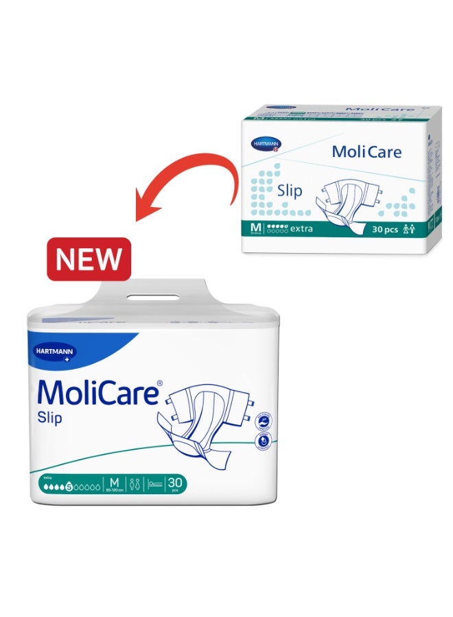 مولي كير موليكير  إكسترا , حفاضات السلَس للراشدين ,للنساء والرجال, متوسط,  ٥  قطرات ,  ٣٠ قطعة \ حزمة - Image 2