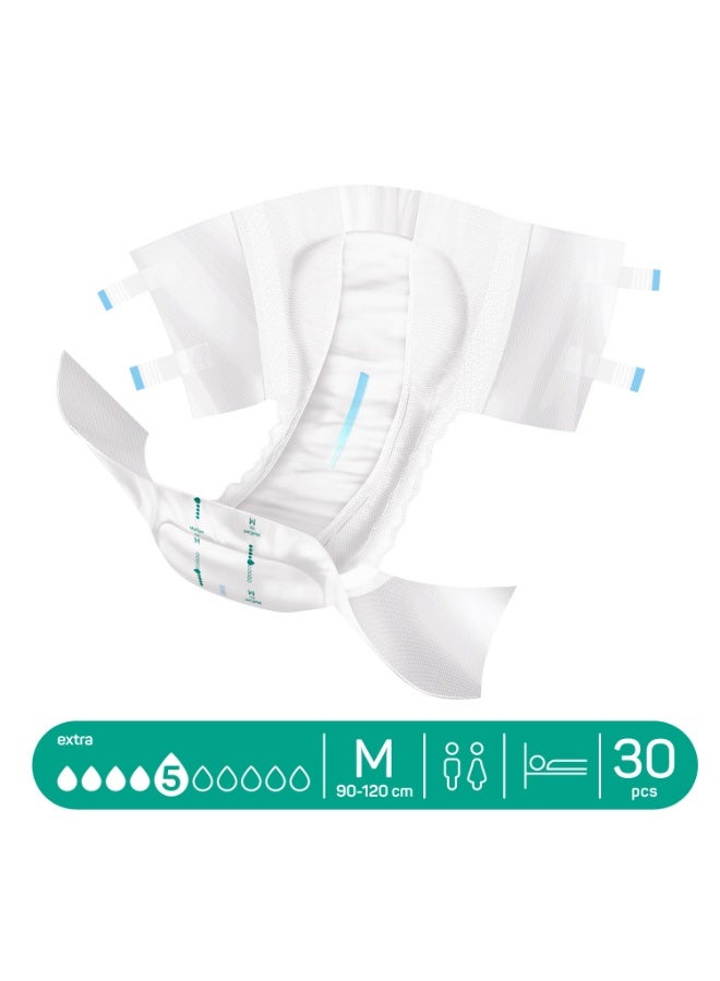 مولي كير موليكير  إكسترا , حفاضات السلَس للراشدين ,للنساء والرجال, متوسط,  ٥  قطرات ,  ٣٠ قطعة \ حزمة - Image 3